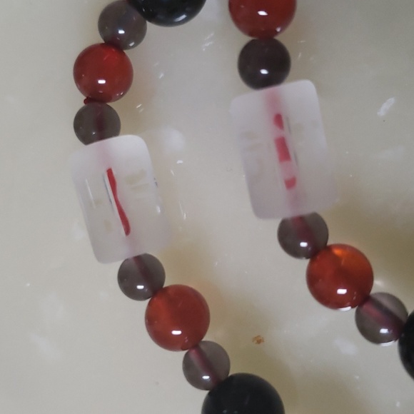 Natural Black Obsidian 8mm 2pcs light gemstone. - Picture 4 of 4